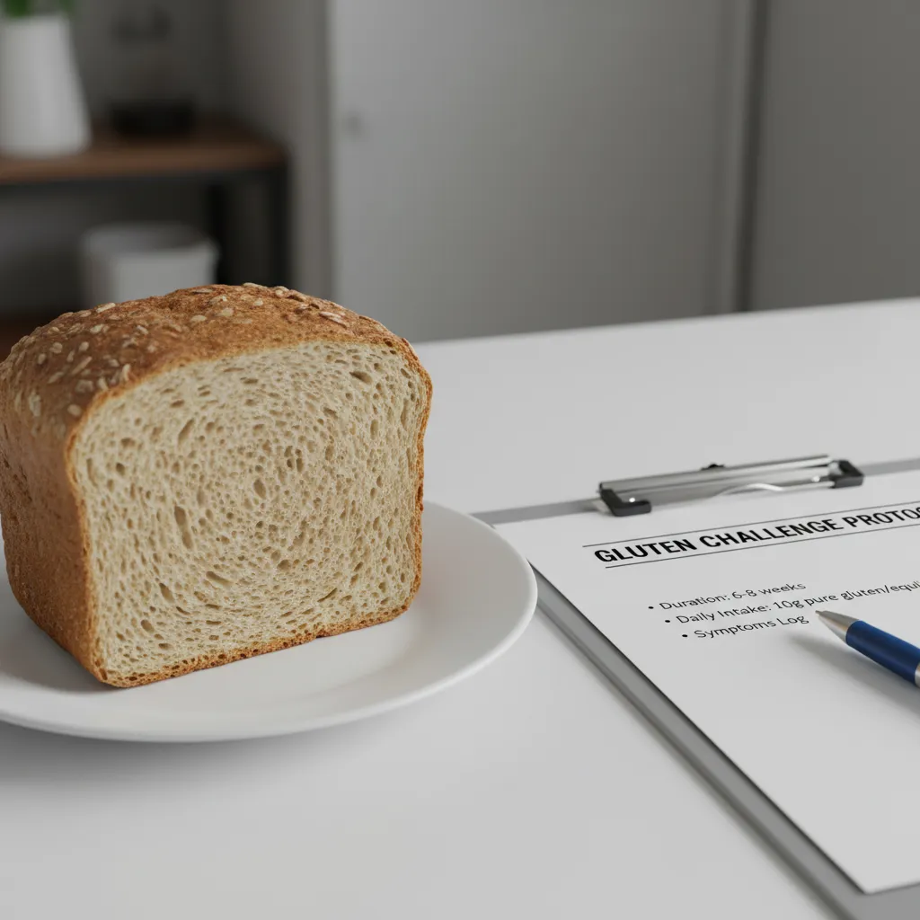 Wheat bread prepared for a gluten challenge prior to coeliac diagnosis NZ