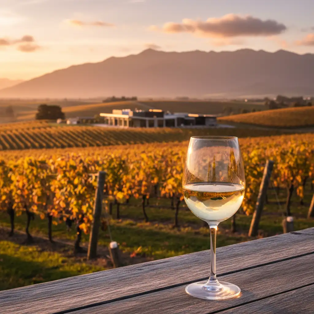 New Zealand Sauvignon Blanc vineyard representing gluten free wine