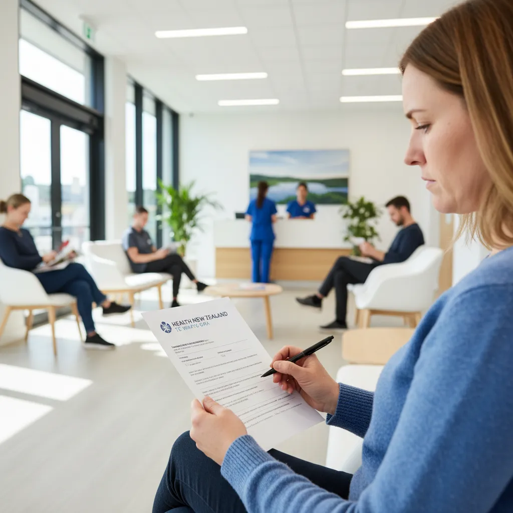Patient waiting in a medical centre to discuss WINZ eligibility