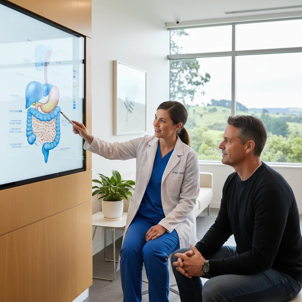 Doctor consulting with a patient about coeliac disease diagnosis