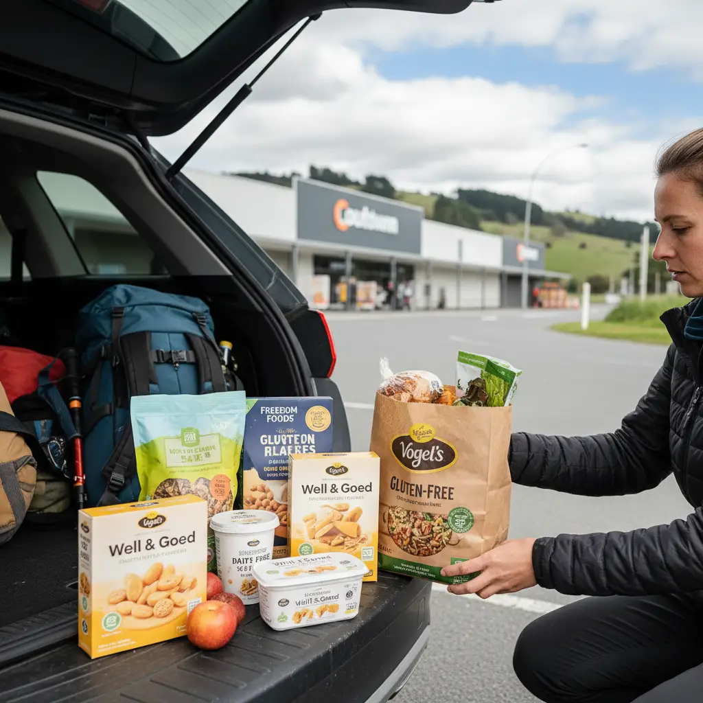 Stocking up on gluten free groceries for a New Zealand road trip