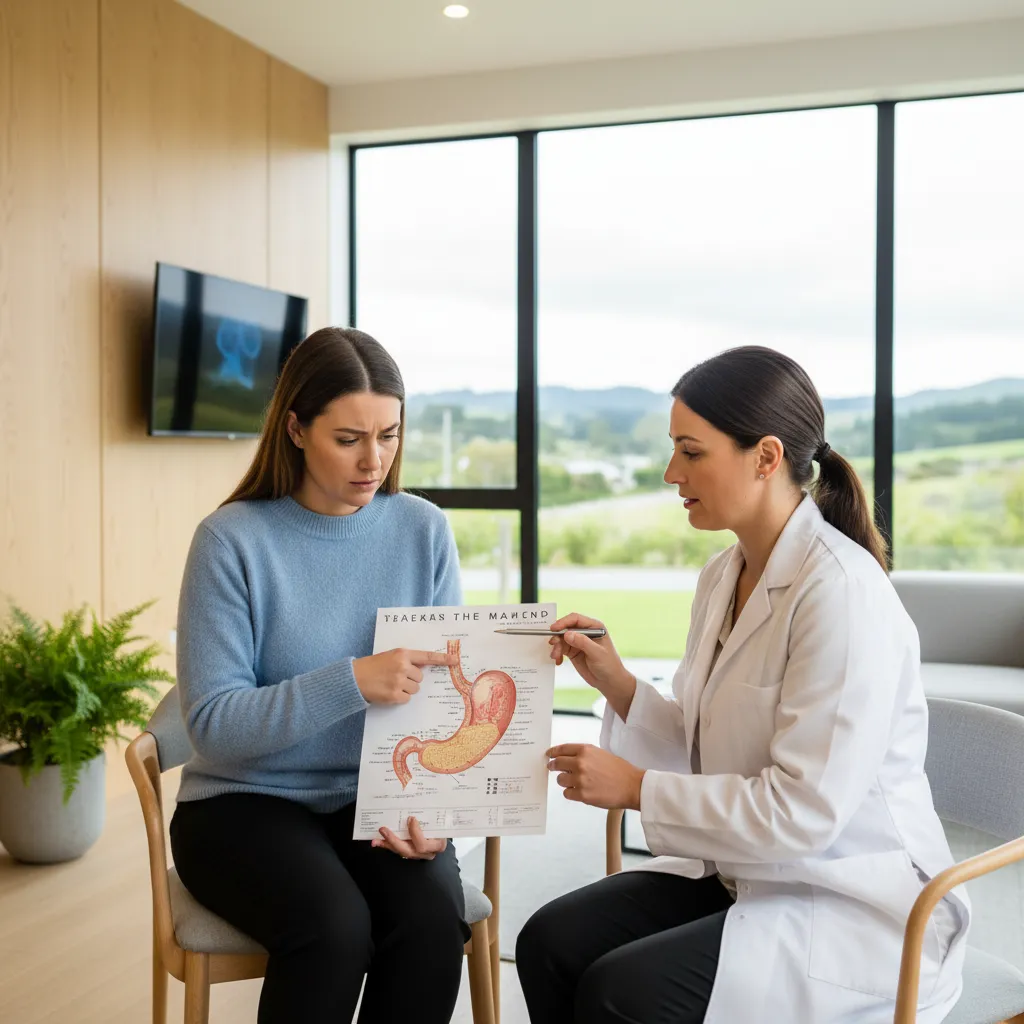 Patient discussing Coeliac Disease symptoms with a New Zealand GP