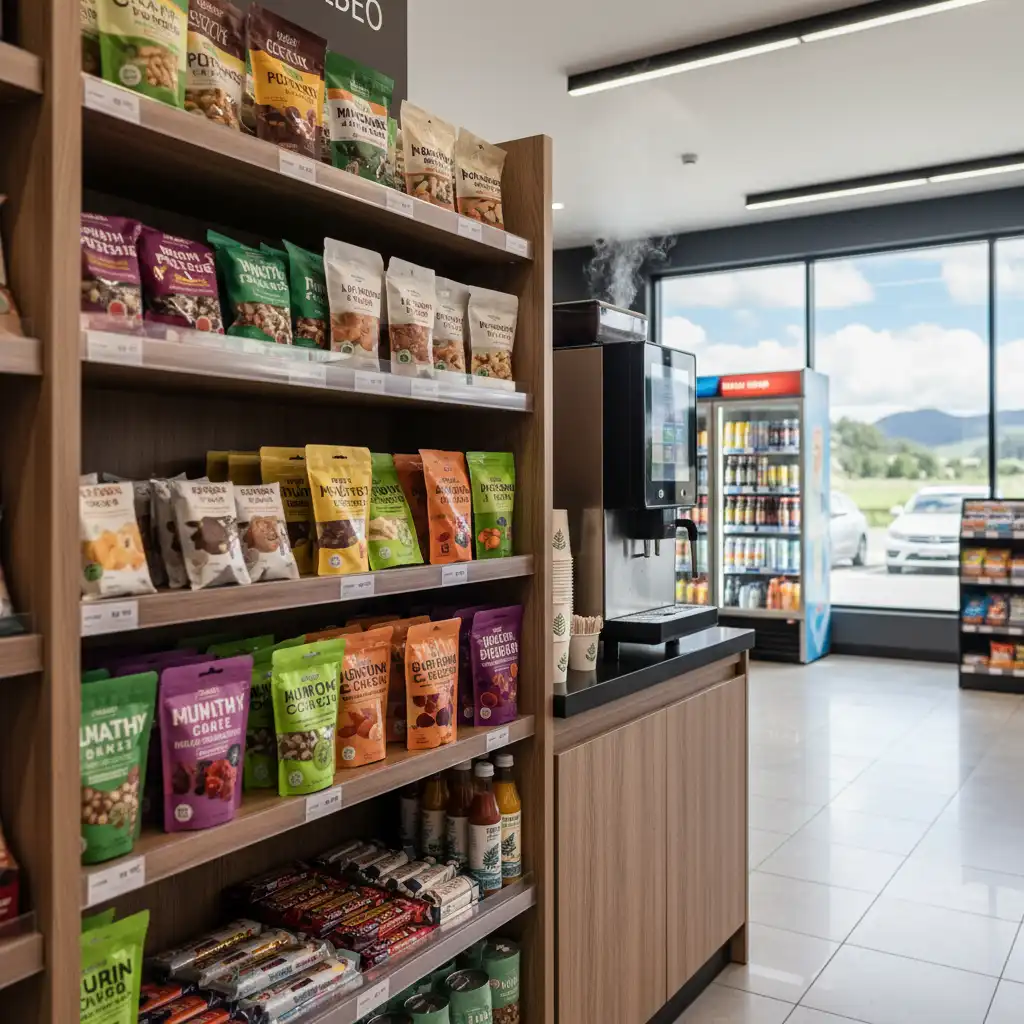 Gluten free options at NZ petrol station