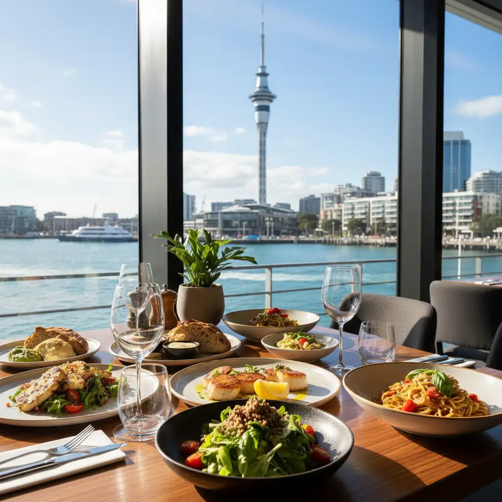 Gluten-free fine dining in Auckland with Sky Tower view