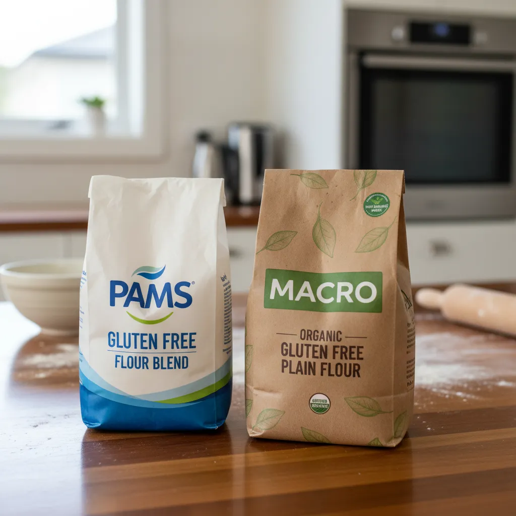 Comparison of Pams and Macro gluten free flour brands