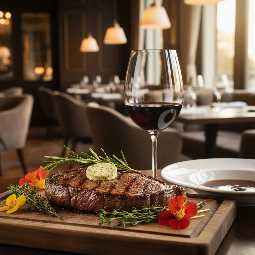 Fine dining gluten free steak dinner in Queenstown