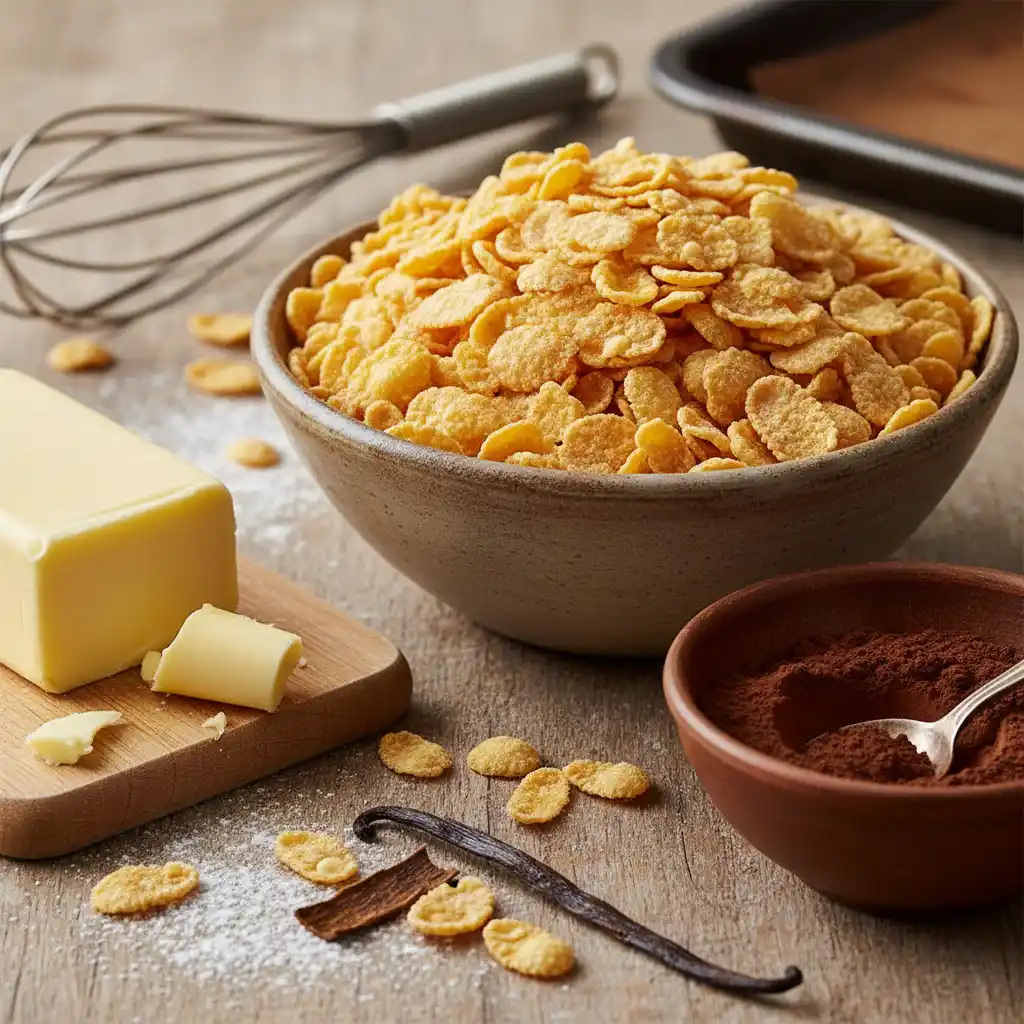 Gluten free cornflakes and baking ingredients