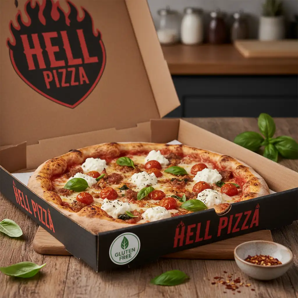 Hell Pizza Gluten Free Option with Safety Labeling