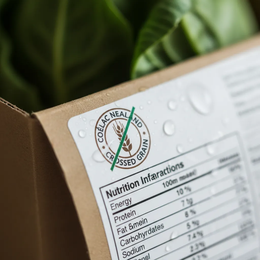 Coeliac New Zealand Crossed Grain Logo on packaging