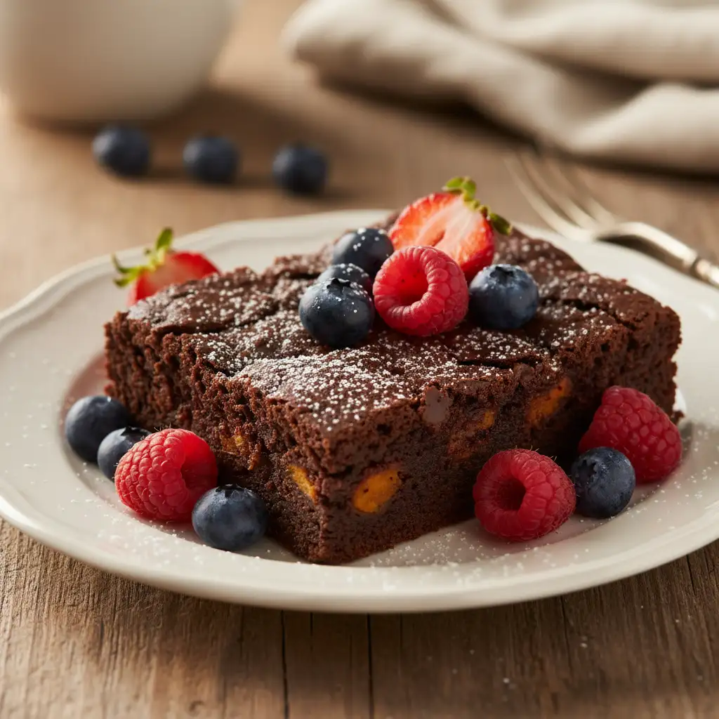 Gluten free kumara brownie slice