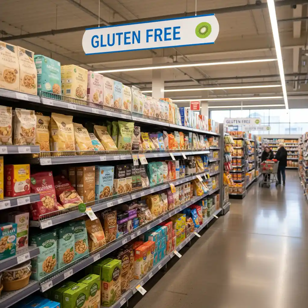 Gluten Free section in a New Zealand supermarket