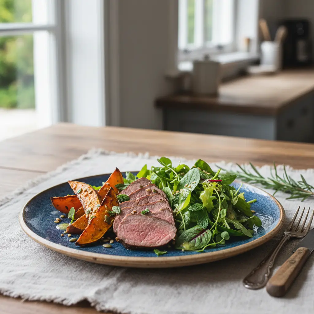 Nutritious gluten-free meal with New Zealand ingredients