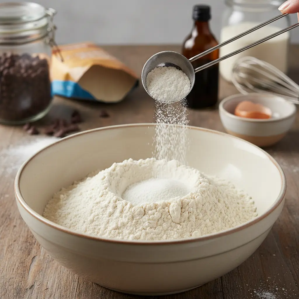 Adding xanthan gum to gluten free flour blend for binding