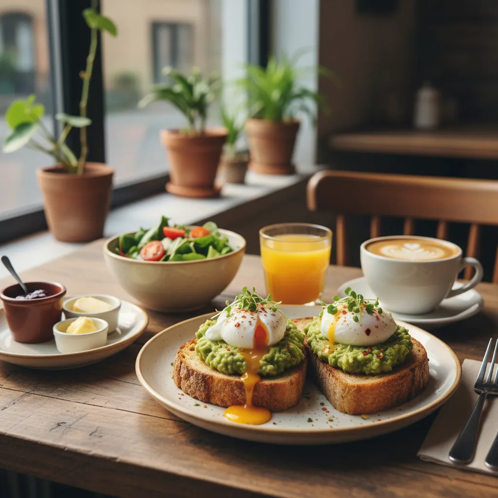 Gluten-free breakfast at a cafe