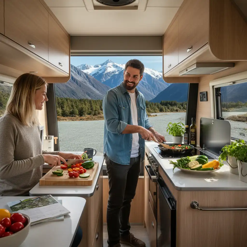 Cooking gluten free meals in a campervan