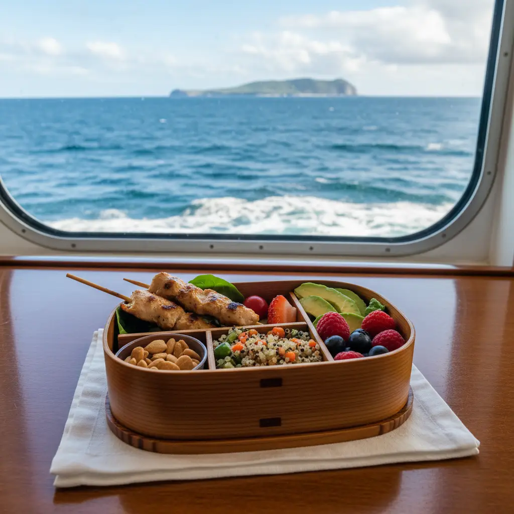 Packed gluten free lunch for ferry travel