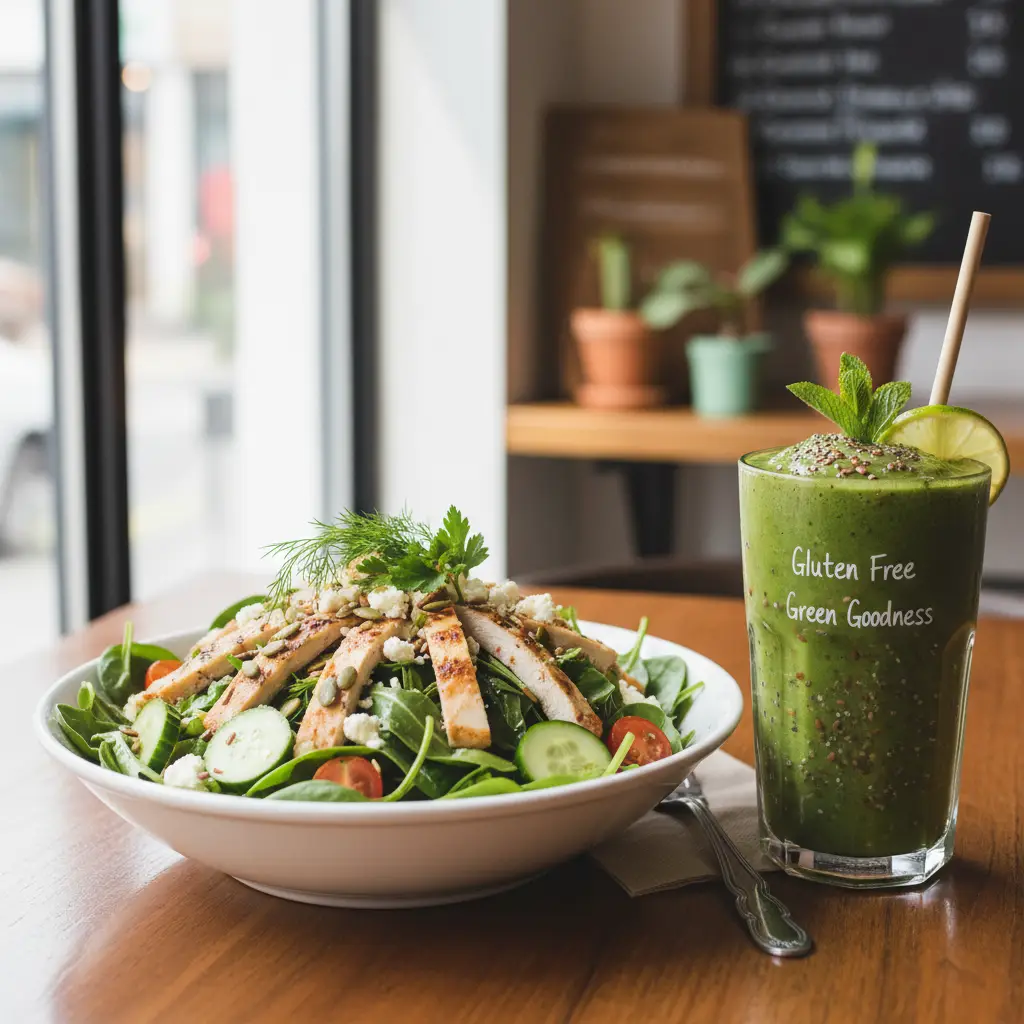 Fresh Gluten Free Salad and Smoothie Options
