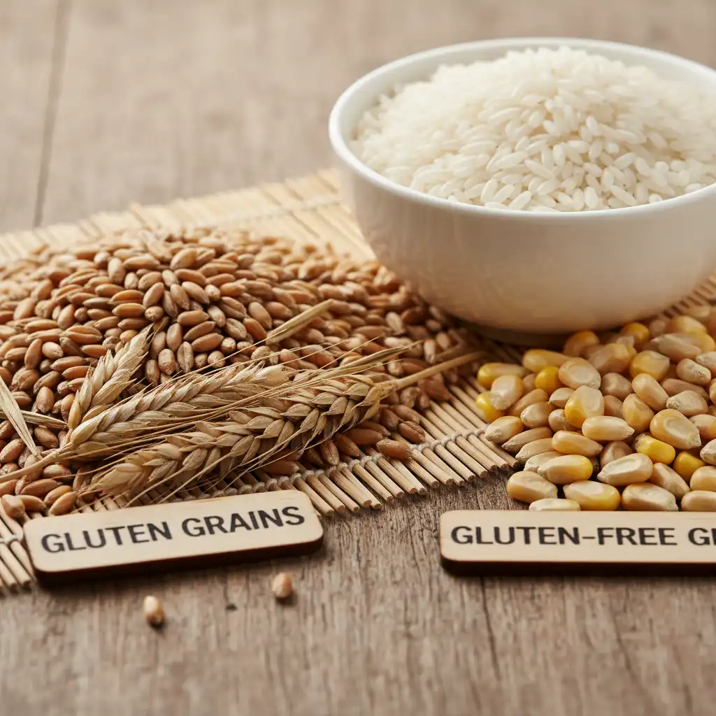 Comparison of gluten grains and gluten-free grains