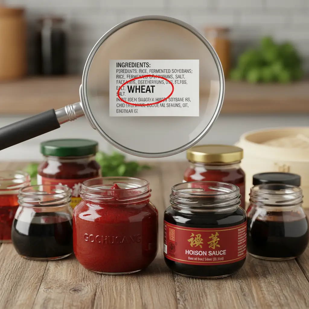 Hidden wheat ingredients in Asian condiments like Gochujang and Hoisin