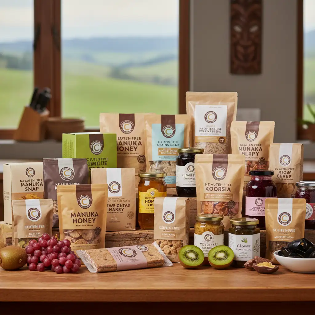 Coeliac New Zealand Crossed Grain Logo on food products