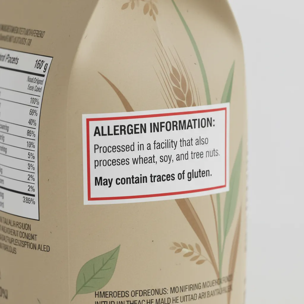 Precautionary allergen labeling on food packaging