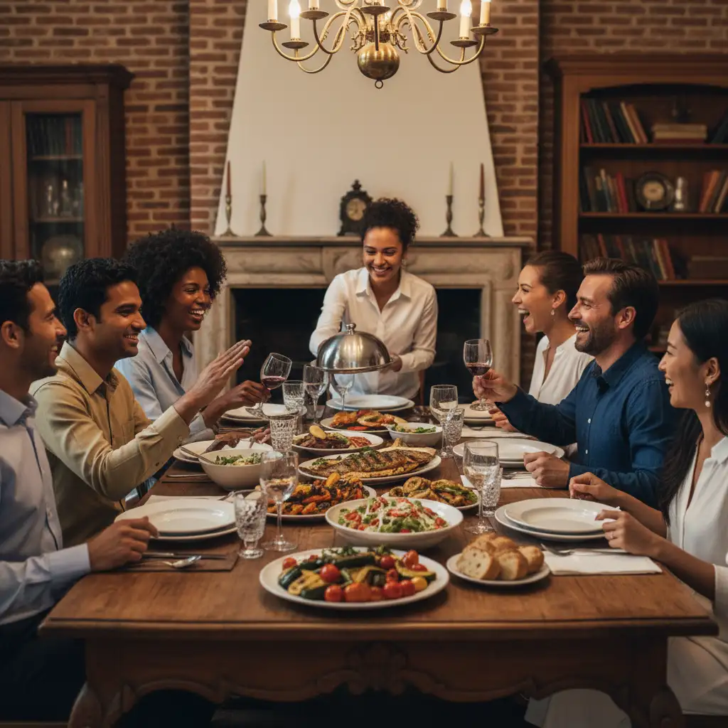 Politely declining food at a holiday gathering